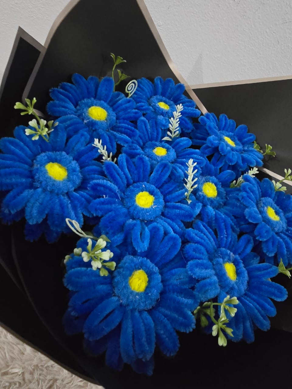 Handmade Blue Daisy Bouquet